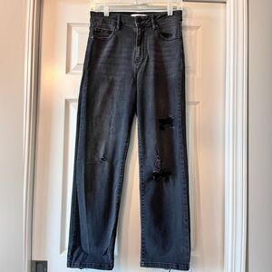 Distressed Black Jeans